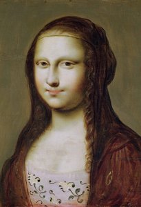 Portret van een Vrouw Geïnspireerd door de Mona Lisa
